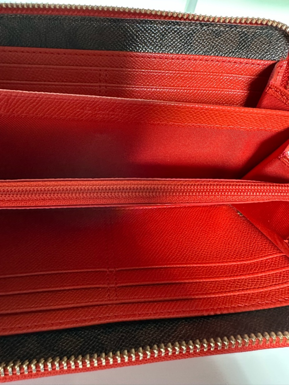 COACH Orange Leather Zip-Around Wallet in excellent condition - Picture 6 of 8